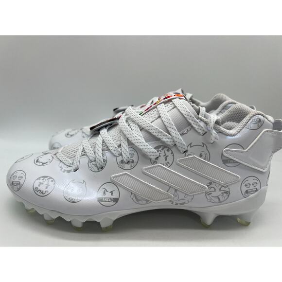 Adidas Freak 22 Big Mood Football Cleats White Silver Emoji GX7983 Size 10 New - Picture 2 of 16